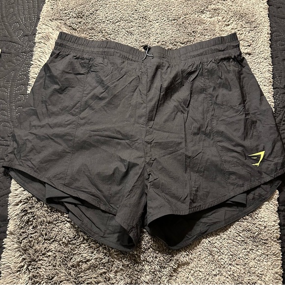 Gymshark Pants - Gymshark Black Athletic Shorts with Built In Bike Shorts Size Large